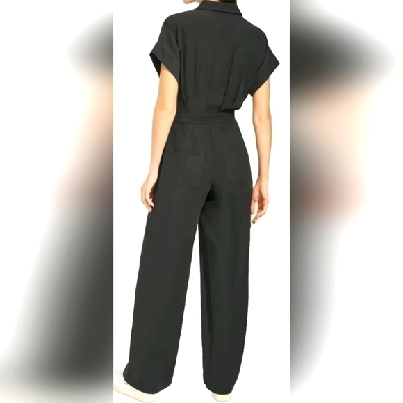 🆕DKNY Front Zip Twill Jumpsuit Size 2 NWT - Picture 4 of 7